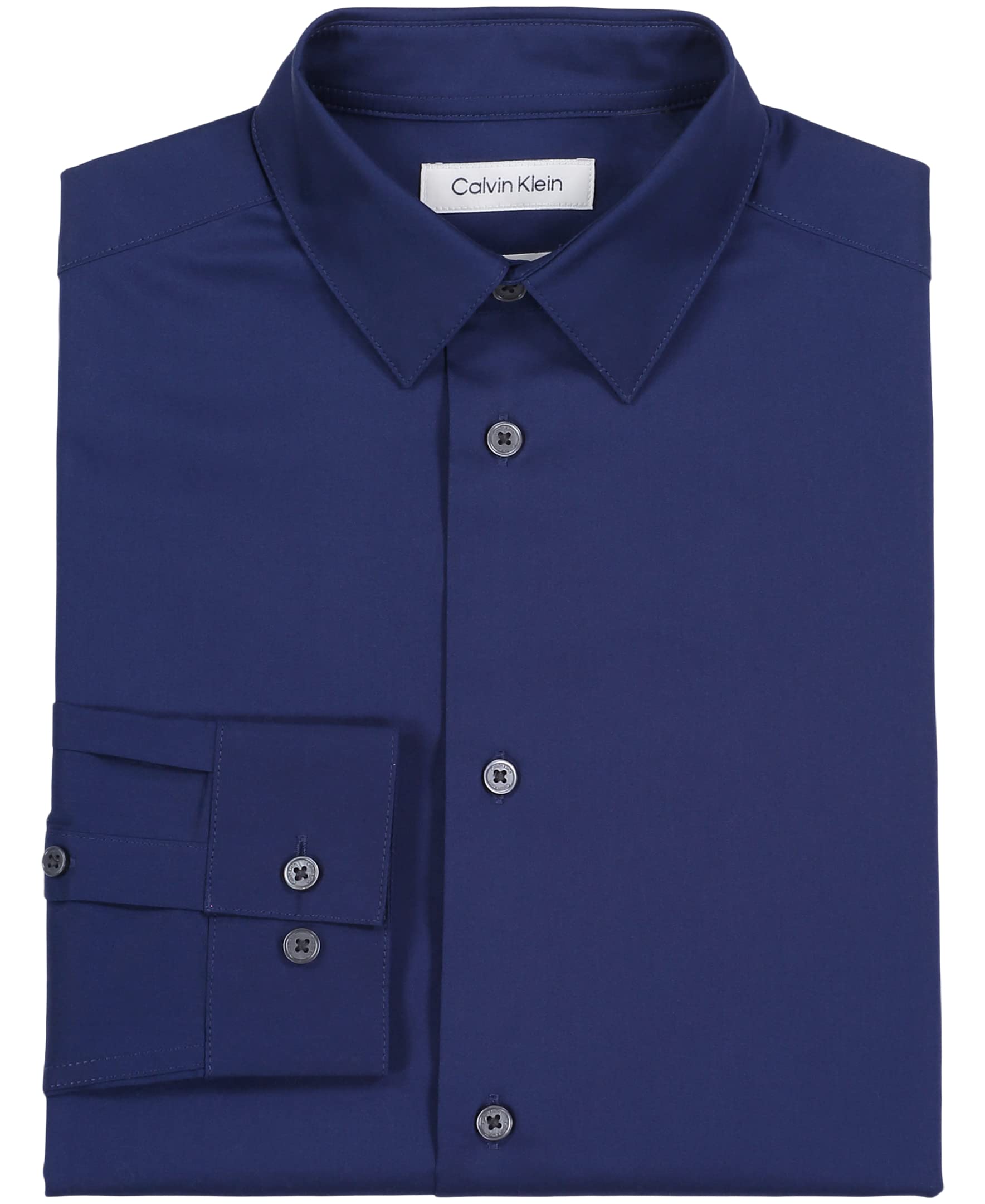 Foto 3 pulgar | Camisa De Vestir Calvin Klein Para Niños, Manga Larga, Azul, Talla 18 - Venta Internacional.