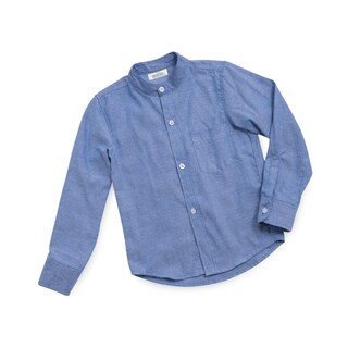 Foto 2 | Camisa Audaz Para Niño De Algodón Azul Con Cuello Mao