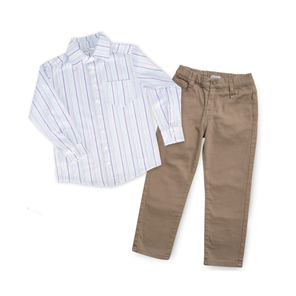 Foto 5 pulgar | Camisa Audaz Para Niño De Poliéster Multi Con Rayas