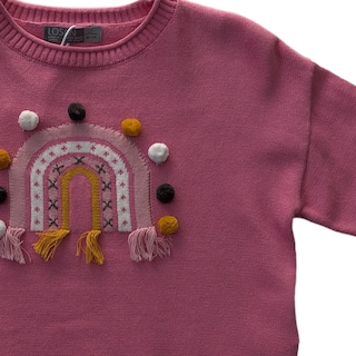Foto 2 | Suéter Losan Arcoíris Color Rosa Para Niña