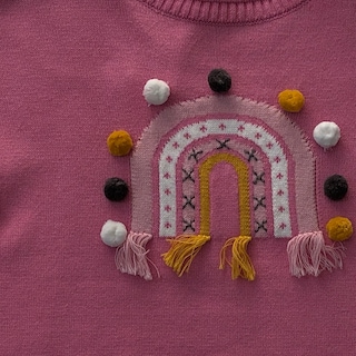 Foto 3 | Suéter Losan Arcoíris Color Rosa Para Niña