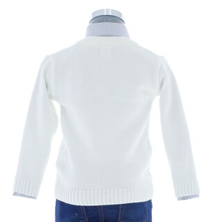 Foto 3 | Suéter Para Niño Chicos Olé 2391 Blanco Elegante