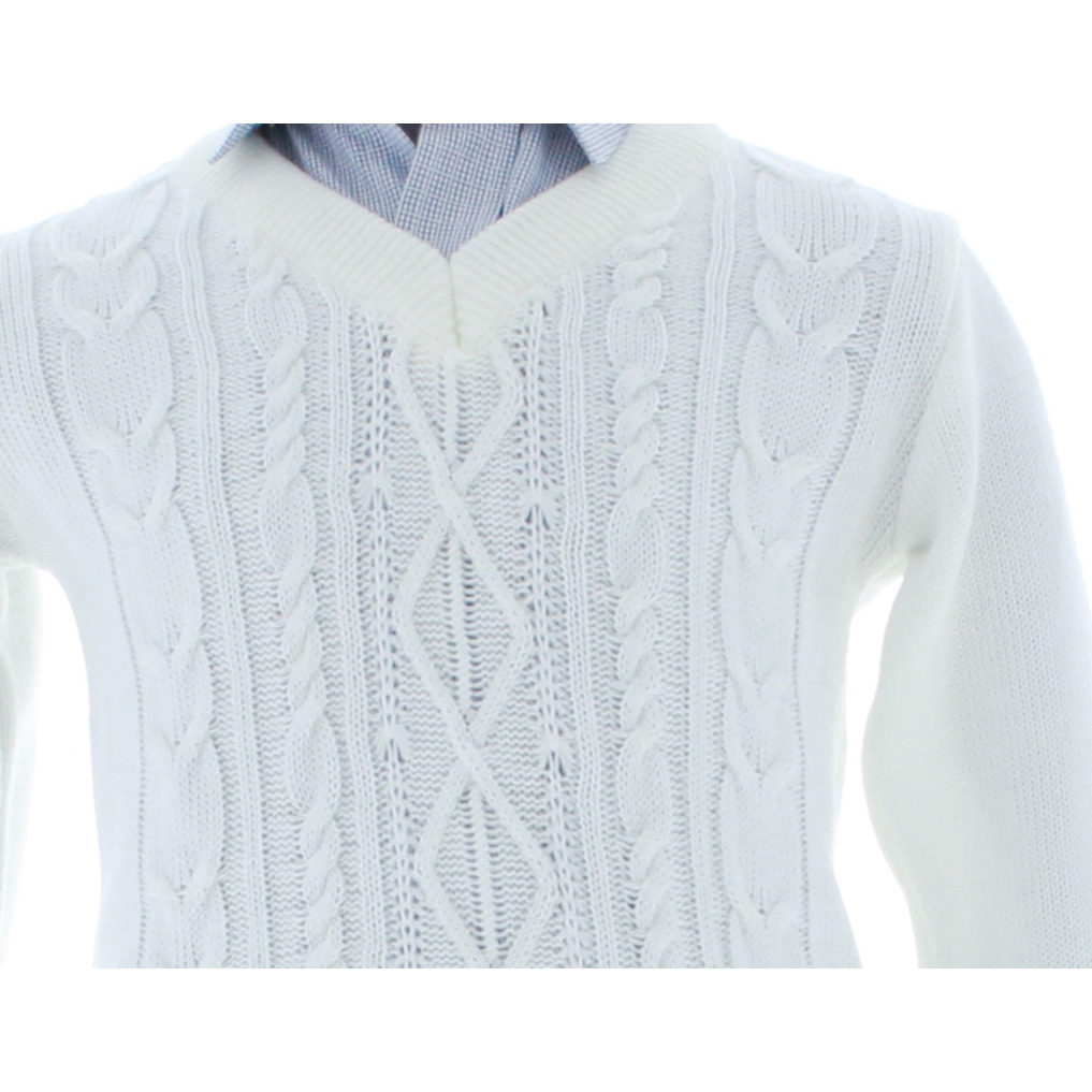 Foto 5 pulgar | Suéter Para Niño Chicos Olé 2391 Blanco Elegante