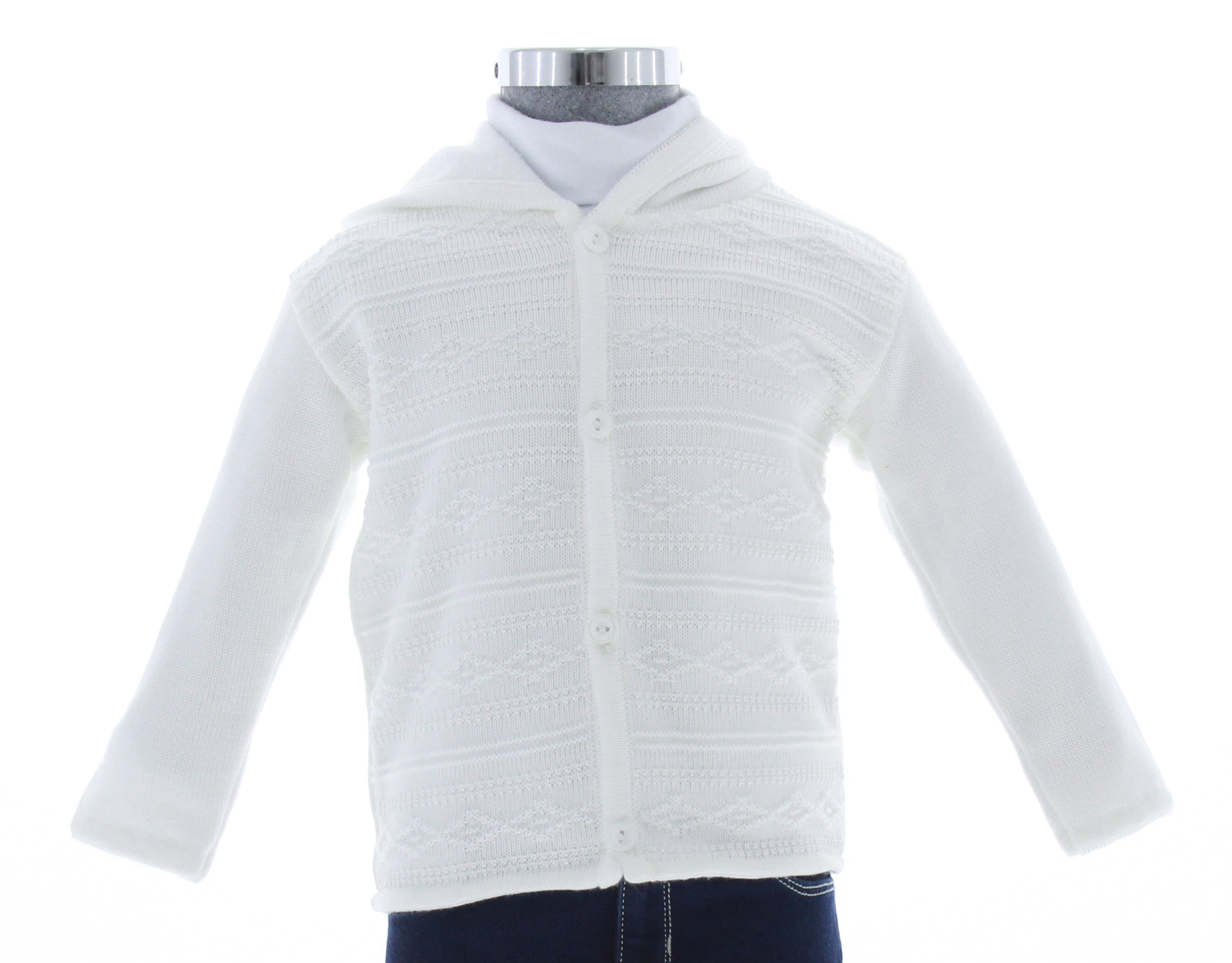 Sueter Niño Chicos Olé Chamarra Tejida 3316 Color Blanco $549