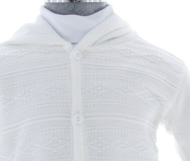 Foto 4 | Sueter Niño Chicos Olé Chamarra Tejida 3316 Color Blanco
