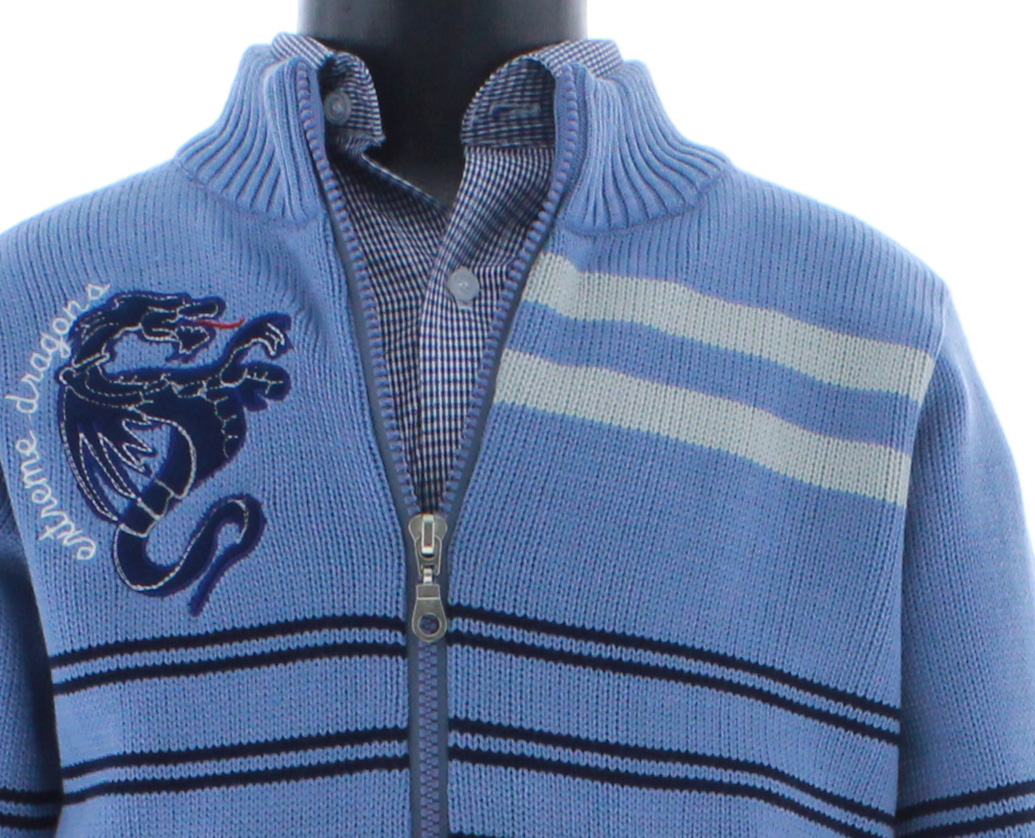 Foto 3 | Suéter Para Niño Chicos Olé 2991 Azul Con Rayas