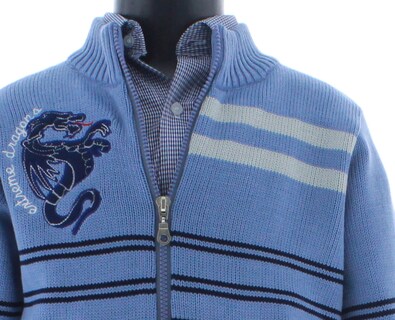 Foto 3 | Suéter Para Niño Chicos Olé 2991 Azul Con Rayas