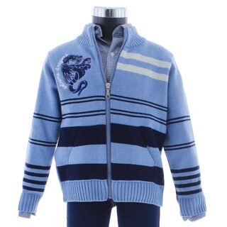 Foto 4 | Suéter Para Niño Chicos Olé 2991 Azul Con Rayas