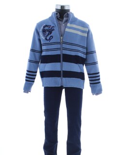 Foto 5 | Suéter Para Niño Chicos Olé 2991 Azul Con Rayas