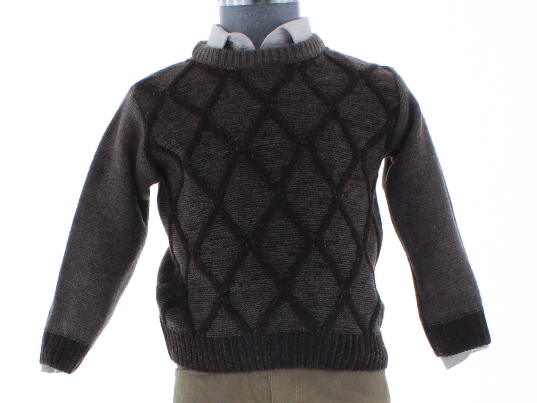 Sueter Niño Tejido Chicos Olé 2387  Cafe Rombos $450