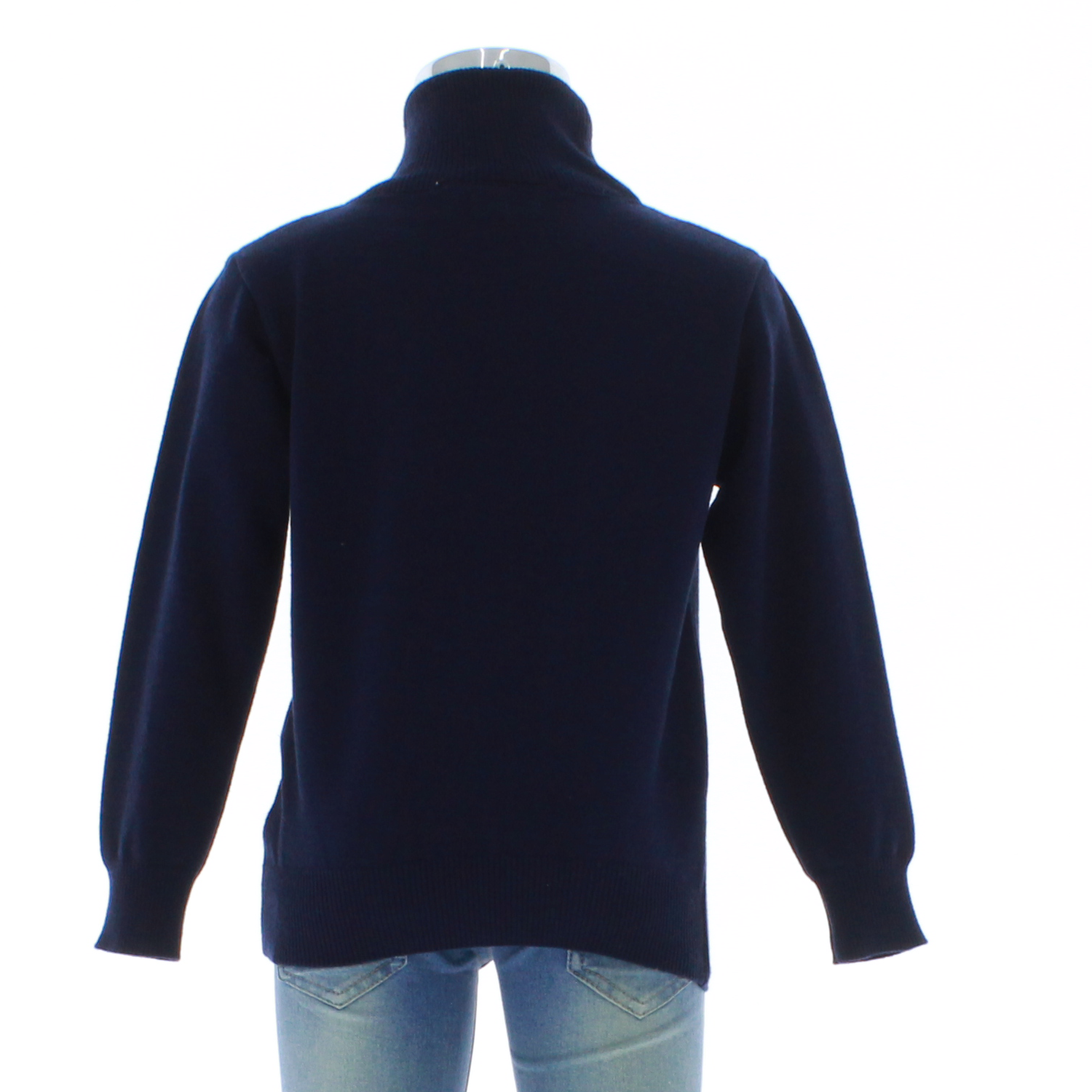 Foto 5 pulgar | Suéter Para Niño Chicos Olé 3999 Azul Cuello Alto Elegante