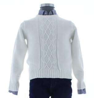 Foto 4 | Suéter Para Niño Chicos Olé 2697 Blanco Formal