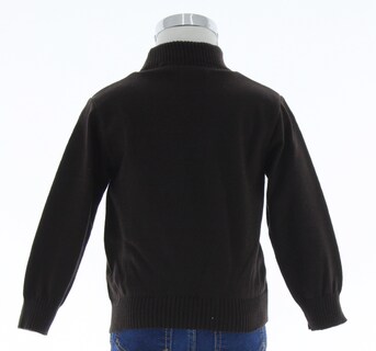 Foto 2 | Sueter Ligero Niño Chicos Olé Cuello Alto 3457 Color Cafe Oscuro
