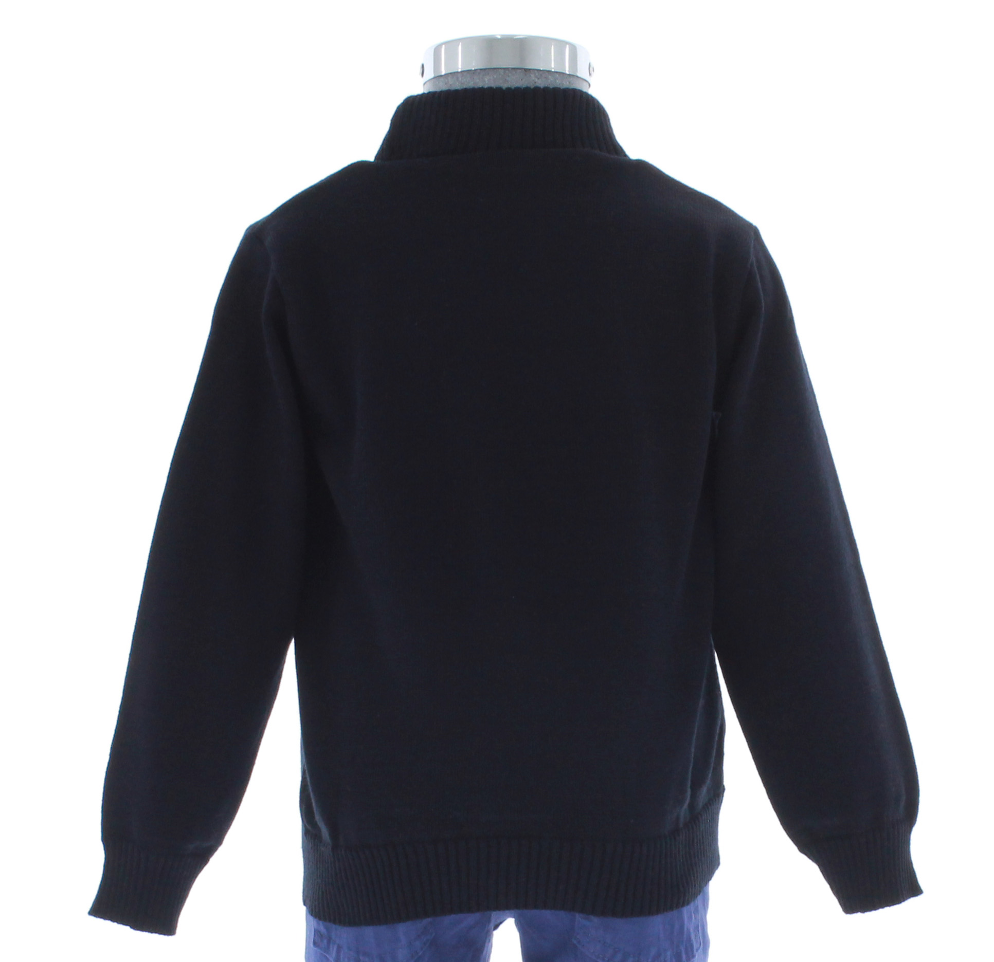 Foto 2 | Sueter Ligero Niño 3454 Color Azul Marino Cuello Alto