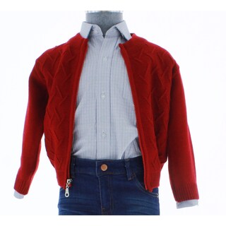 Foto 2 | Suéter Para Niño Chicos Olé 2397 Rojo Elegante Con Costuras