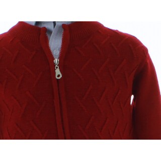Foto 4 | Suéter Para Niño Chicos Olé 2397 Rojo Elegante Con Costuras