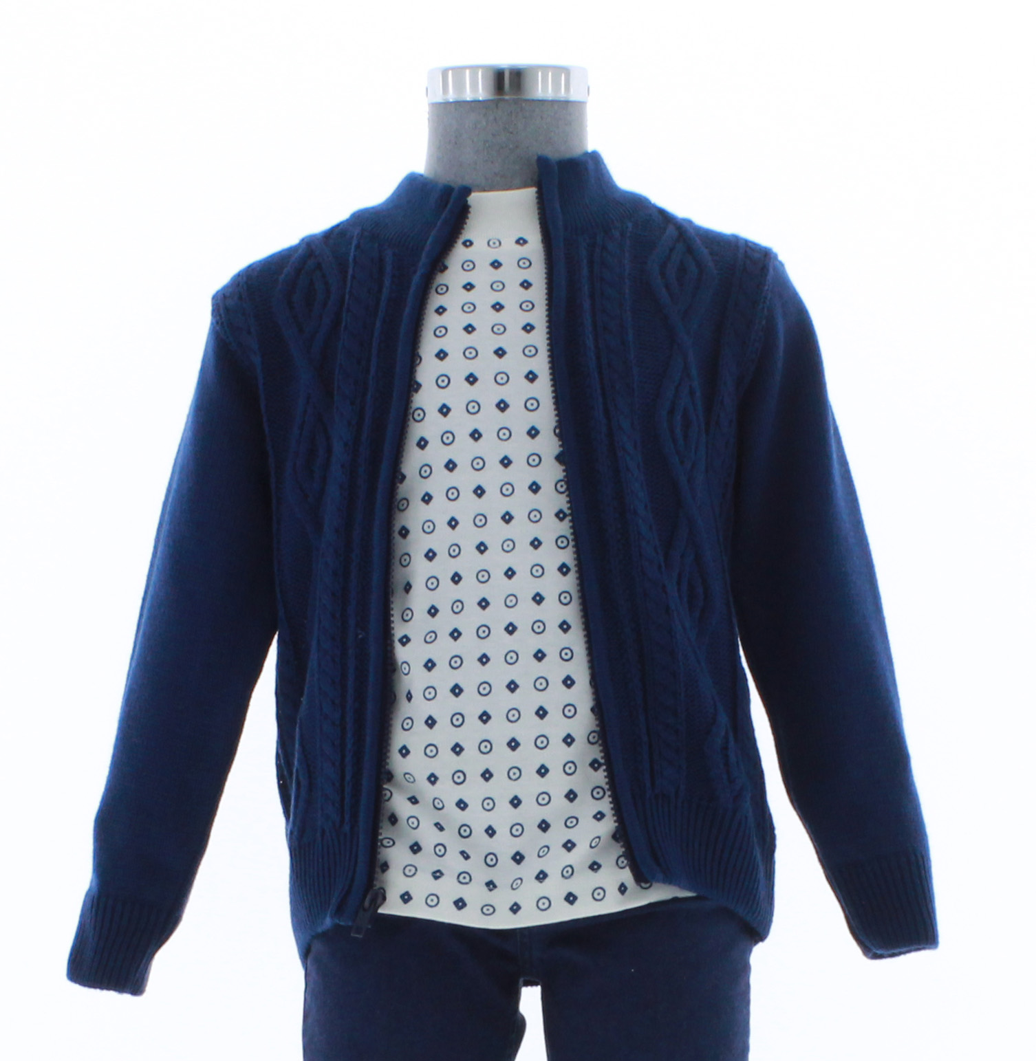 Foto 3 pulgar | Suéter Para Niño Chicos Olé 3425 Azul Marino Elegante