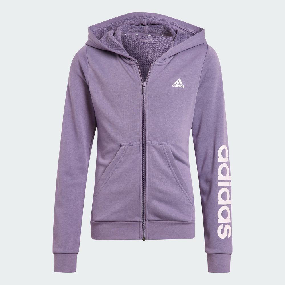 Foto 4 pulgar | Sudadera con Gorro Adidas para Niña Violeta