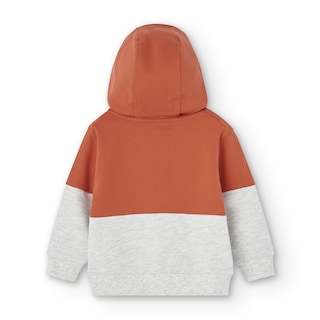 Foto 2 | Sudadera de Felpa Boboli Naranja con Capucha para Niño