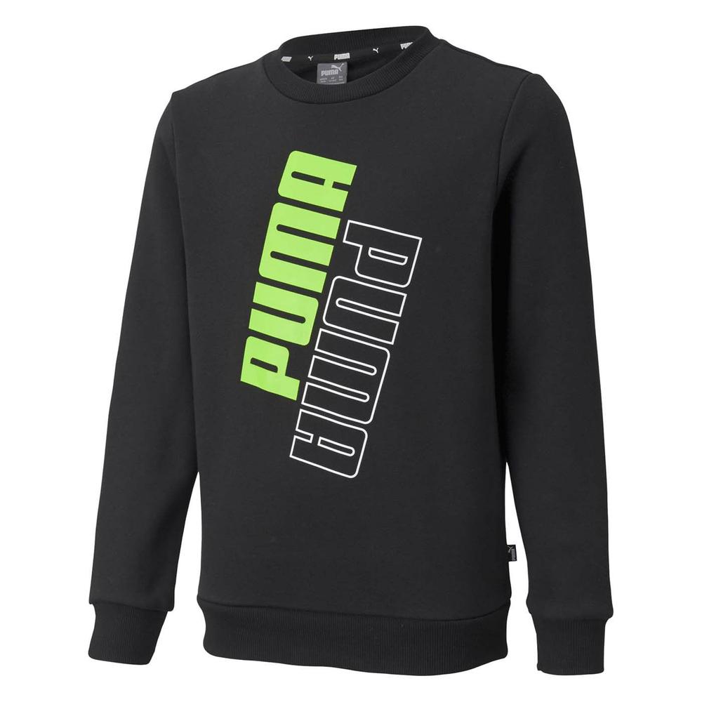 Sudadera Puma Power Crew Negra para Niños