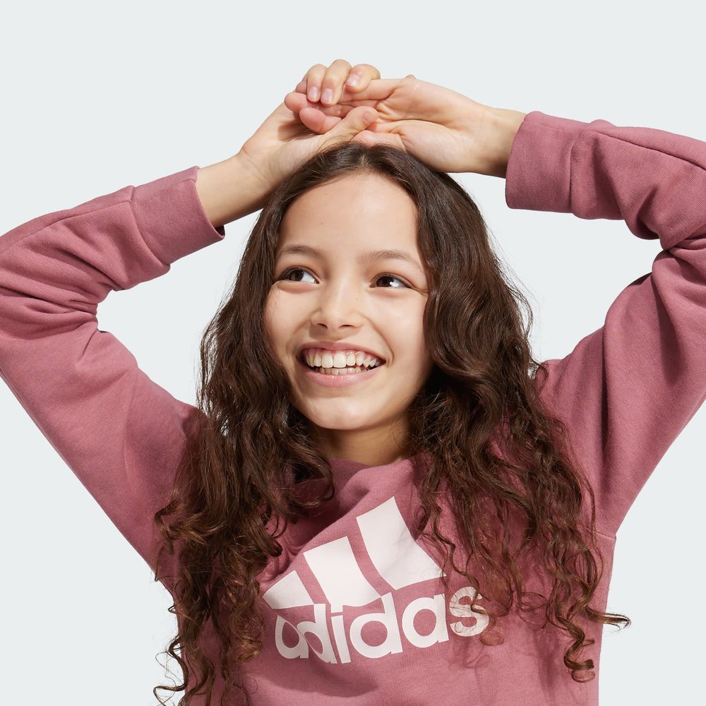 Foto 7 | Sudadera Essentials Logo Grande Algodón Adidas Rojo Niños