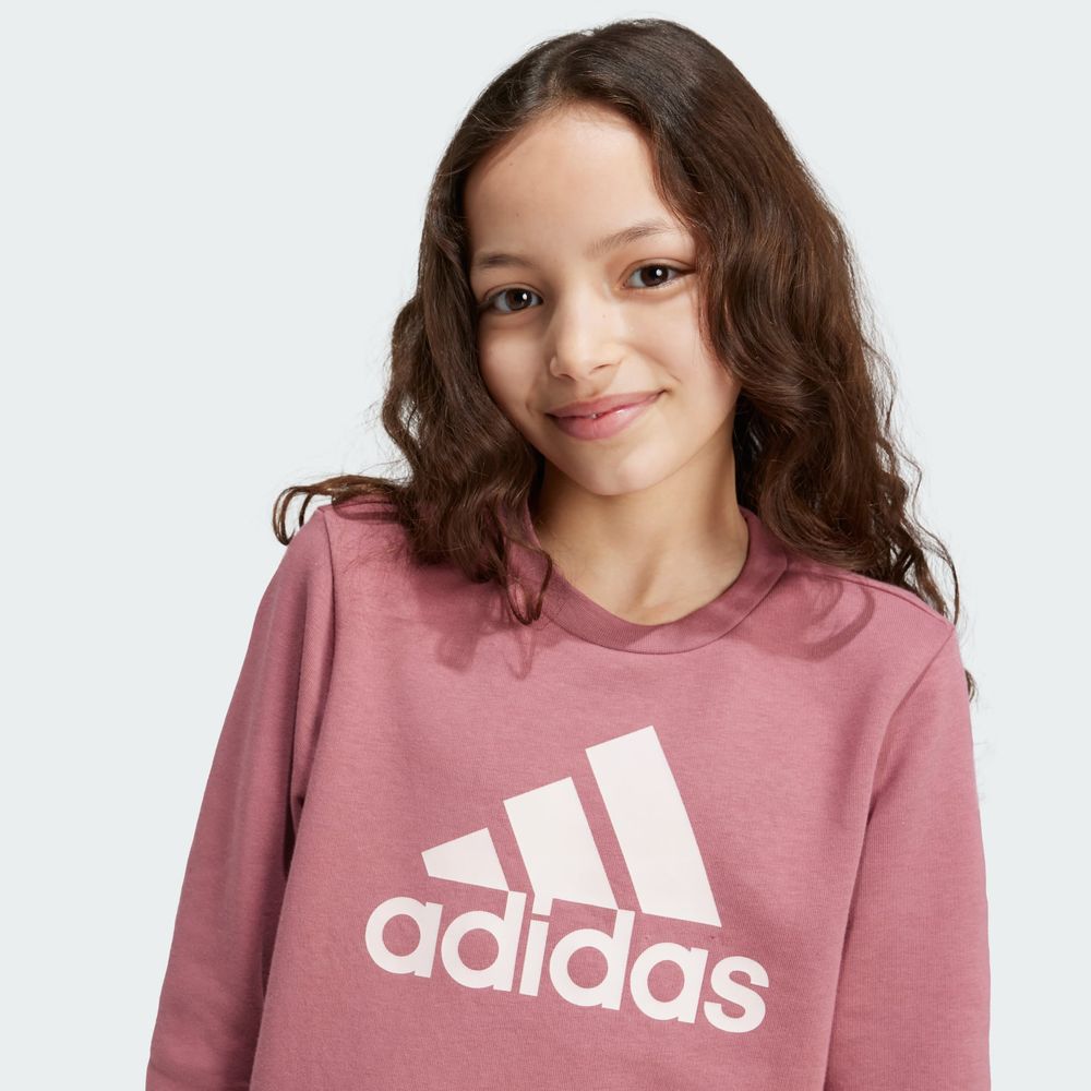 Foto 9 pulgar | Sudadera Essentials Logo Grande Algodón Adidas Rojo Niños