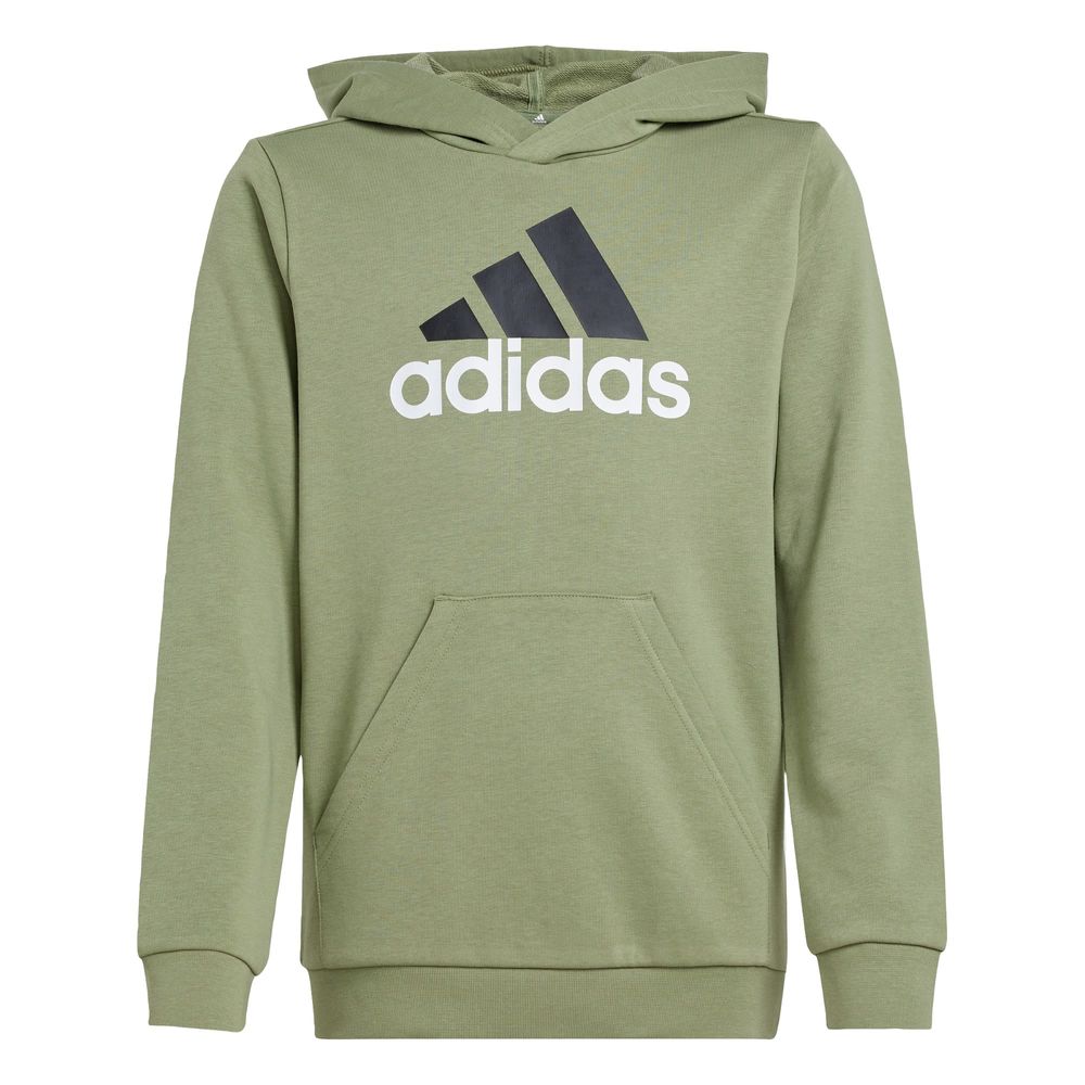 Sudadera Con Gorro Essentials Logo Bicolor Grande Adidas Verde Niños