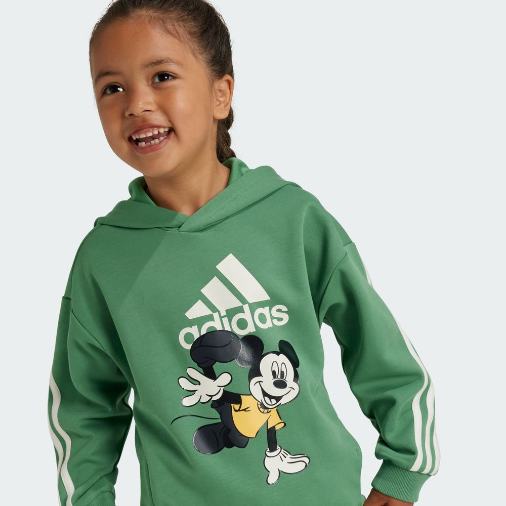 Foto 8 pulgar | Sudadera Disney Mickey Mouse Adidas Verde Niños