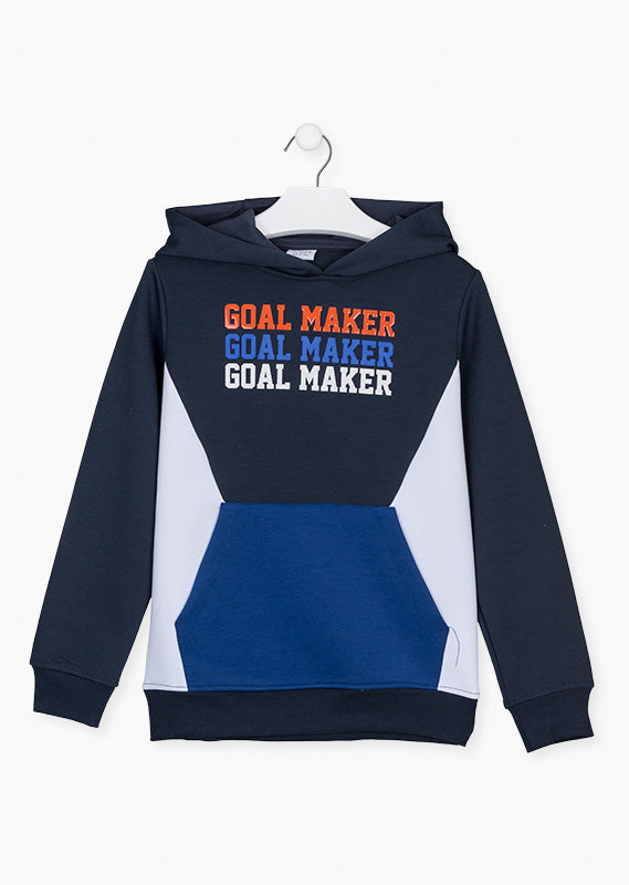 Sudadera Con Texto Estampado ''goal Maker'' Para Niño Losan