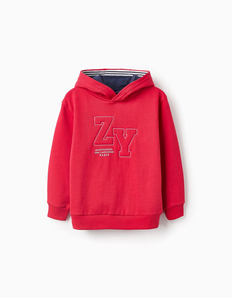 Sudadera Perchada con Capucha Zippy Rojo Zy Paris para Niño