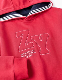 Foto 2 | Sudadera Perchada con Capucha Zippy Rojo Zy Paris para Niño