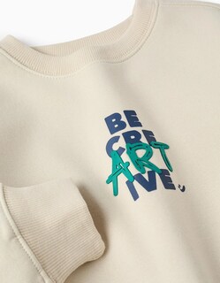 Foto 3 | Sudadera Perchada para Niño Creartive Beige Zippy