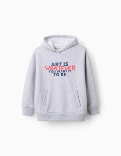 Foto 1 | Sudadera Efecto Térmico Zippy Art Gris para Niño
