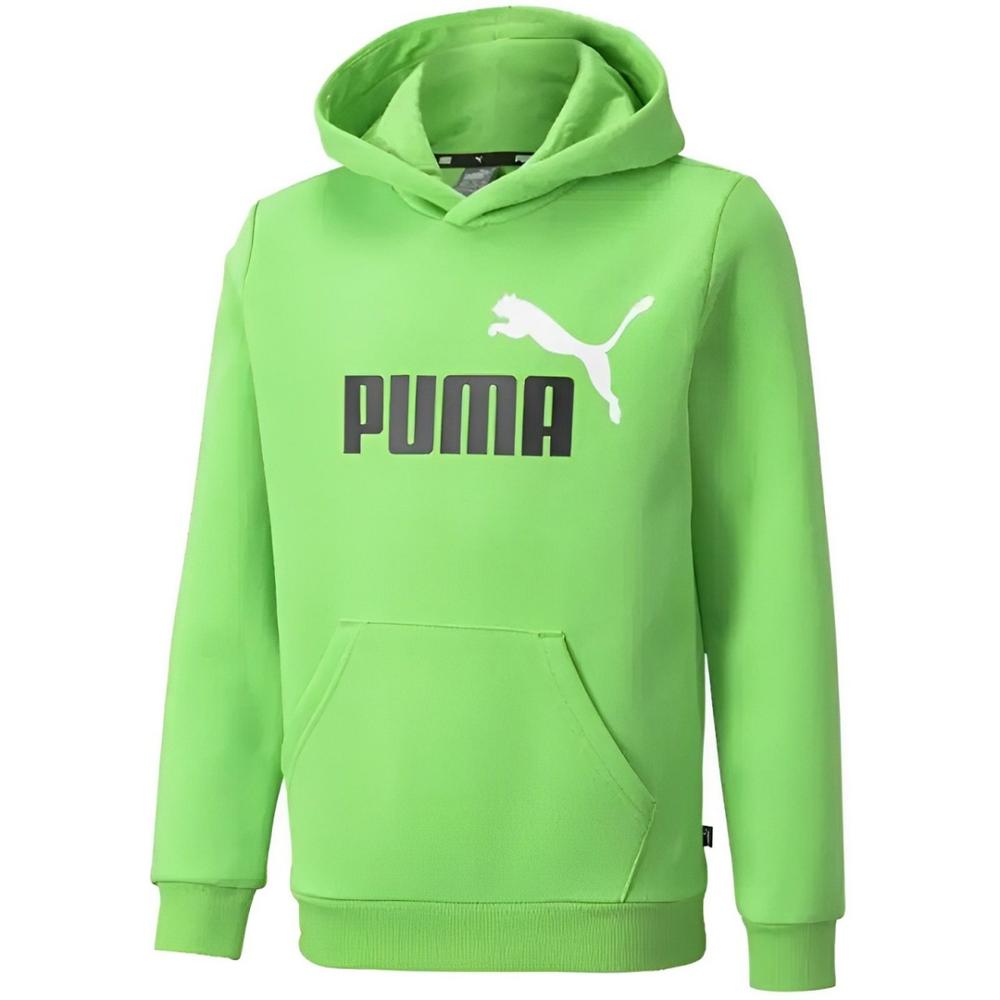 Foto 2 pulgar | Sudadera Puma Ess+ 2 Col Big Logo Para Niños 586987-46 Verde Lima