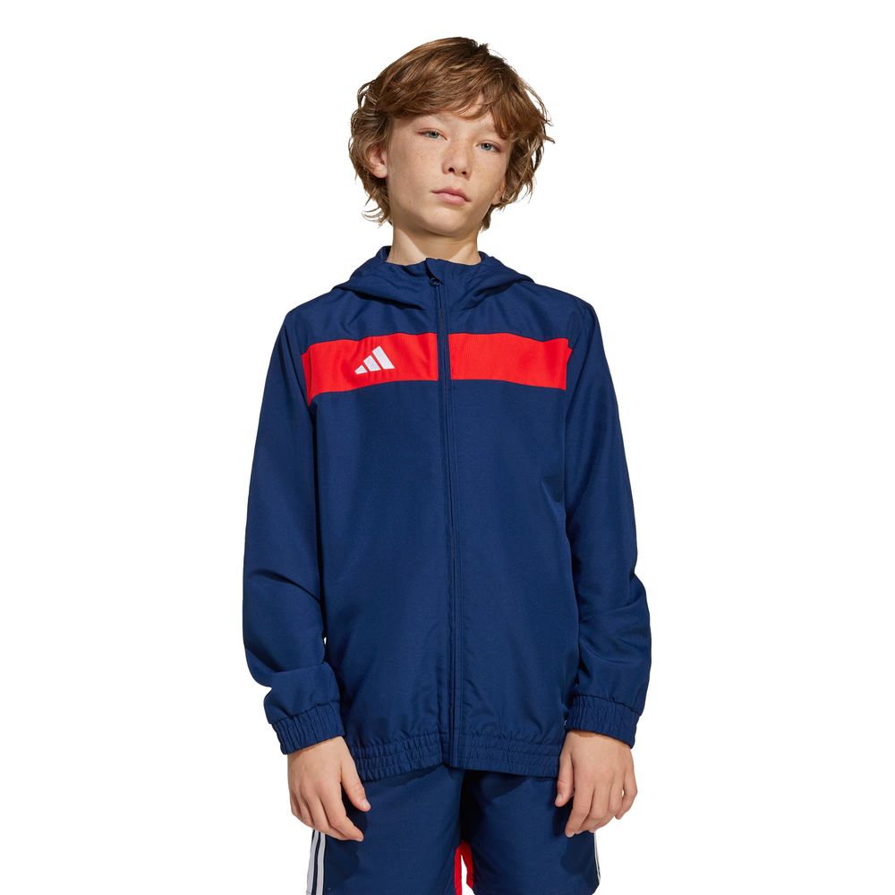 Foto 2 | Sudadera con Gorro Tiro 25 Essentials Woven Adidas Azul para Niños