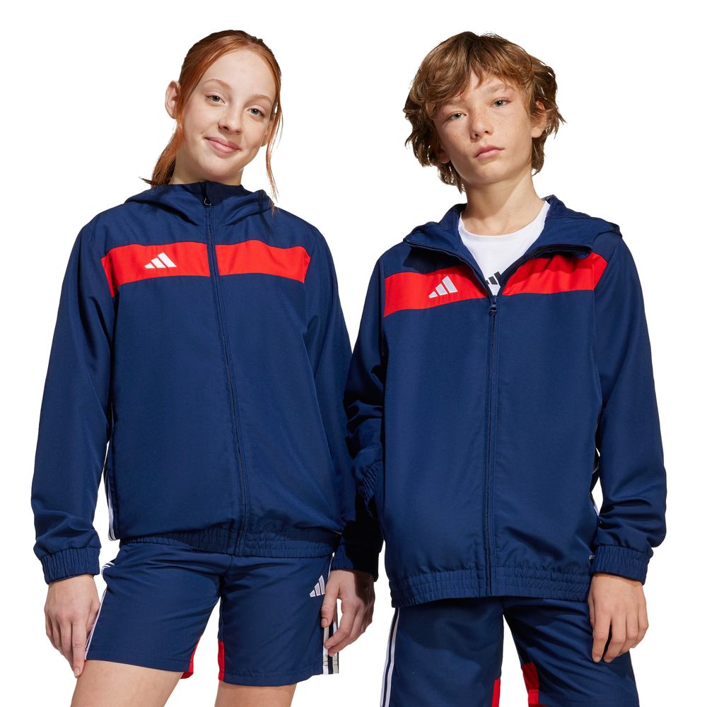 Foto 4 pulgar | Sudadera con Gorro Tiro 25 Essentials Woven Adidas Azul para Niños