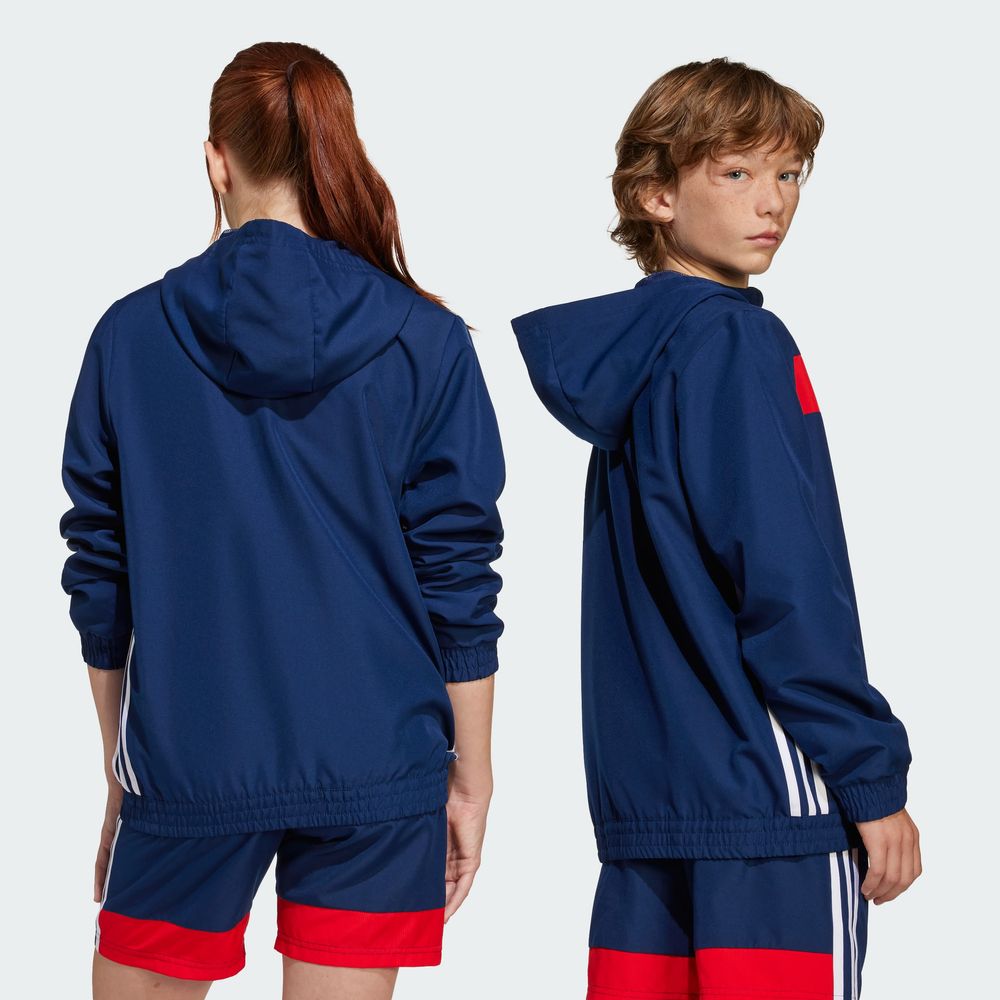 Foto 6 pulgar | Sudadera con Gorro Tiro 25 Essentials Woven Adidas Azul para Niños