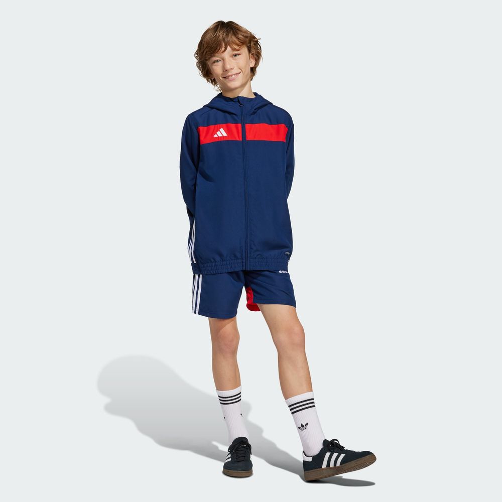 Foto 6 | Sudadera con Gorro Tiro 25 Essentials Woven Adidas Azul para Niños