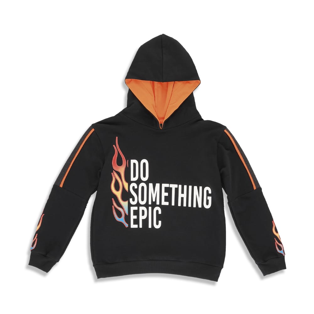 Foto 1 | Sudadera Audaz Para Niño De Algodón Negro Con Capucha