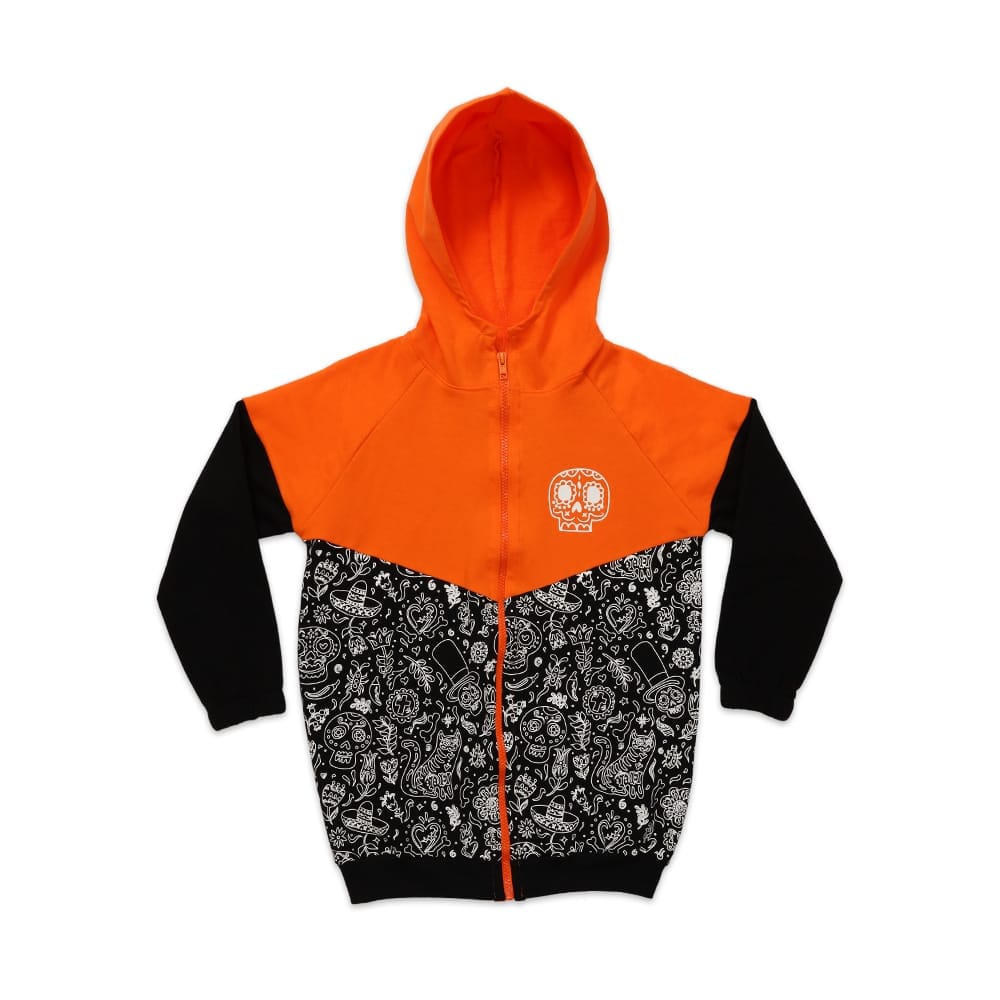 Sudadera Audaz Para Niño En Algodón Negro Con Estampado De Calaveras $199