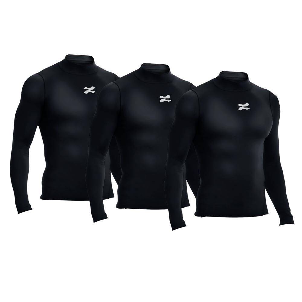 Foto 2 pulgar | Playera Deportiva Manga Larga Zapari color Negro para Niños 3 Piezas