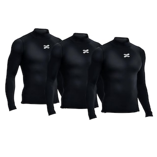 Foto 1 | Playera Deportiva Manga Larga Zapari color Negro para Niños 3 Piezas