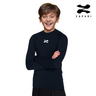Foto 2 | Playera Deportiva Manga Larga Zapari color Negro para Niños 3 Piezas