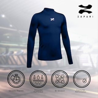 Foto 4 | Playera Deportiva Manga Larga Zapari color Negro para Niños 3 Piezas