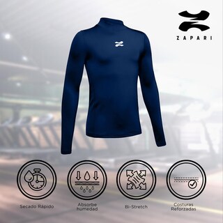 Foto 4 | Playera Deportiva Manga Larga Zapari color Blanco para Niños 3 Piezas