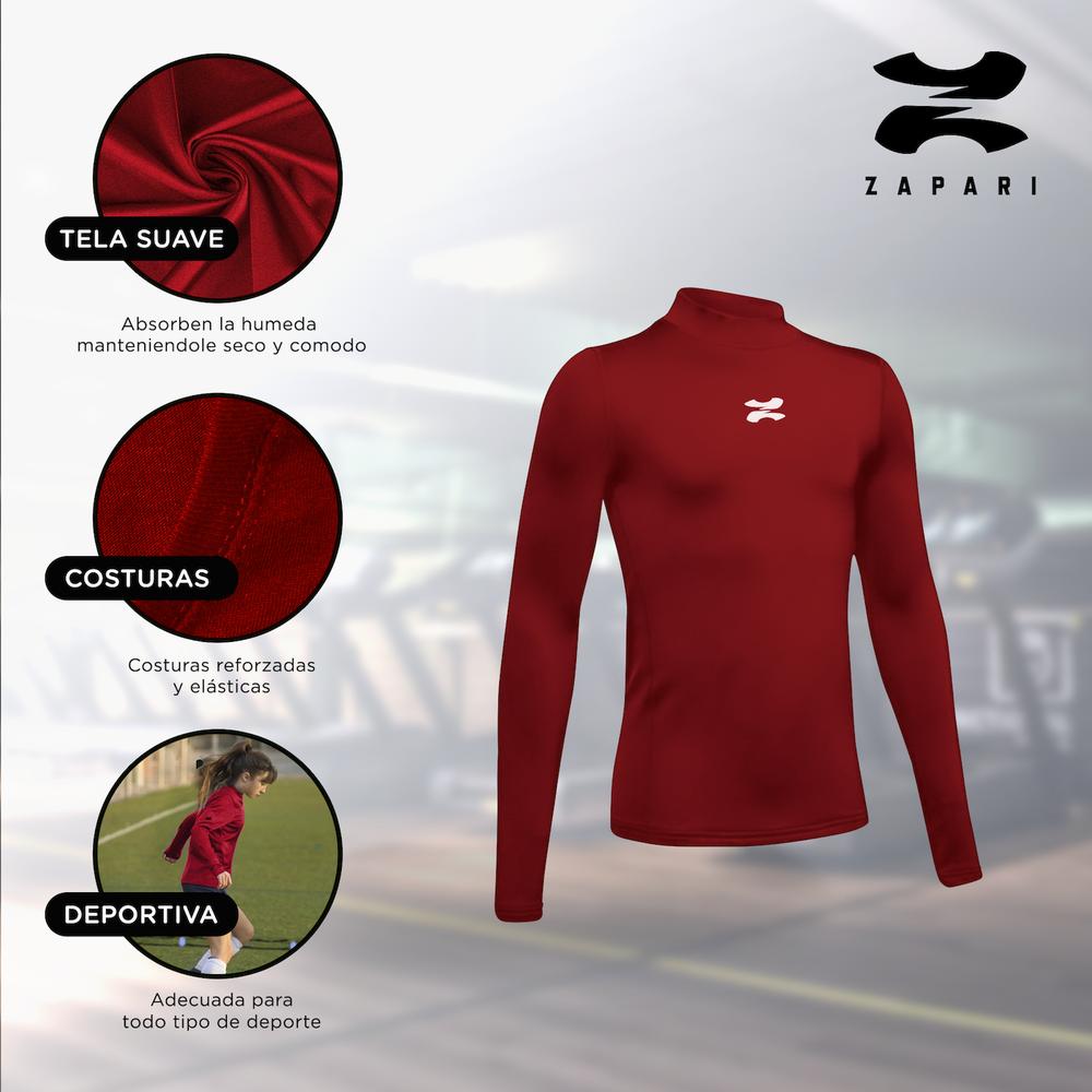 Foto 5 pulgar | Playera Deportiva Manga Larga Zapari color Rojo para Niños 3 Piezas