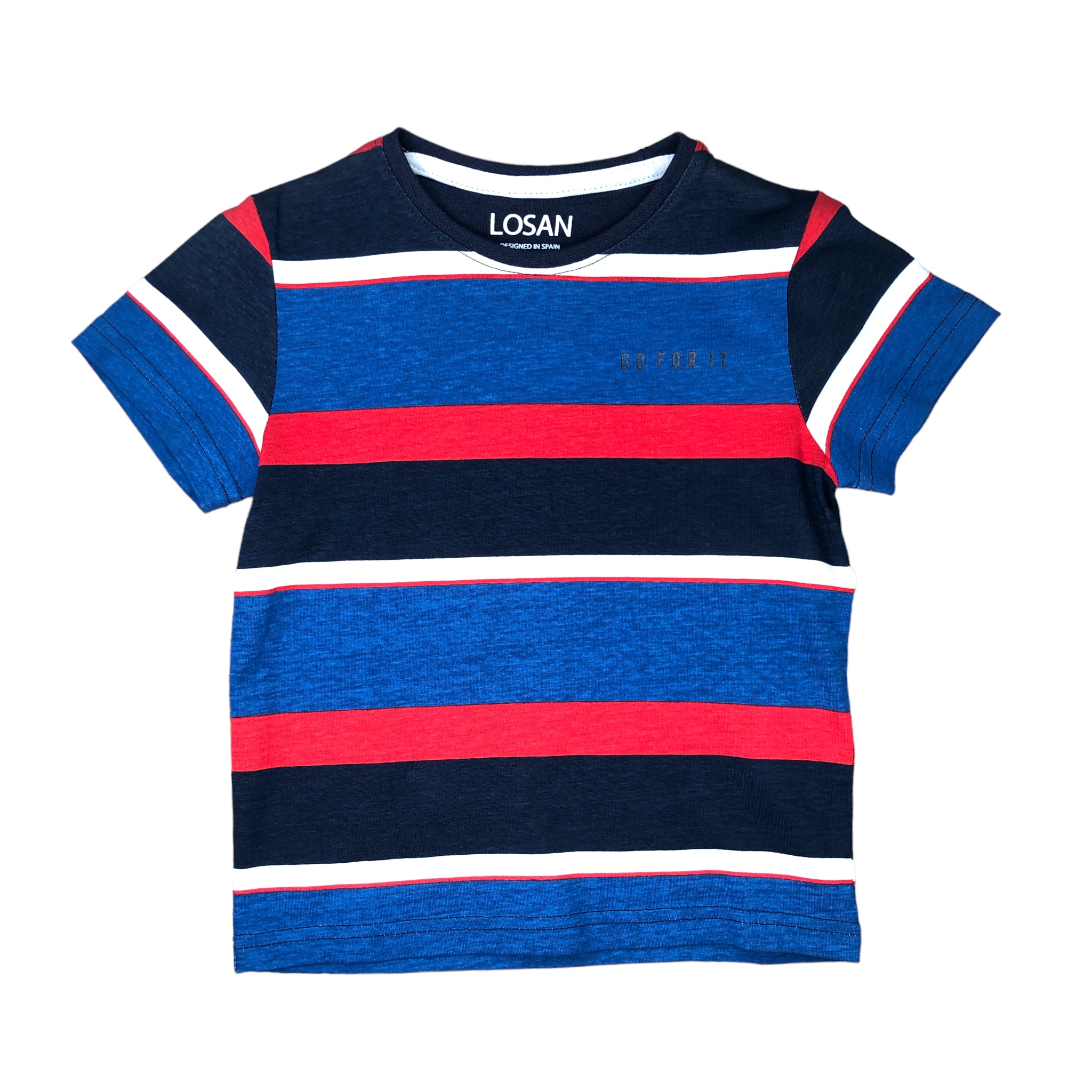 Foto 2 pulgar | Playera Losan Manga Corta Go For It Multicolor para Niño
