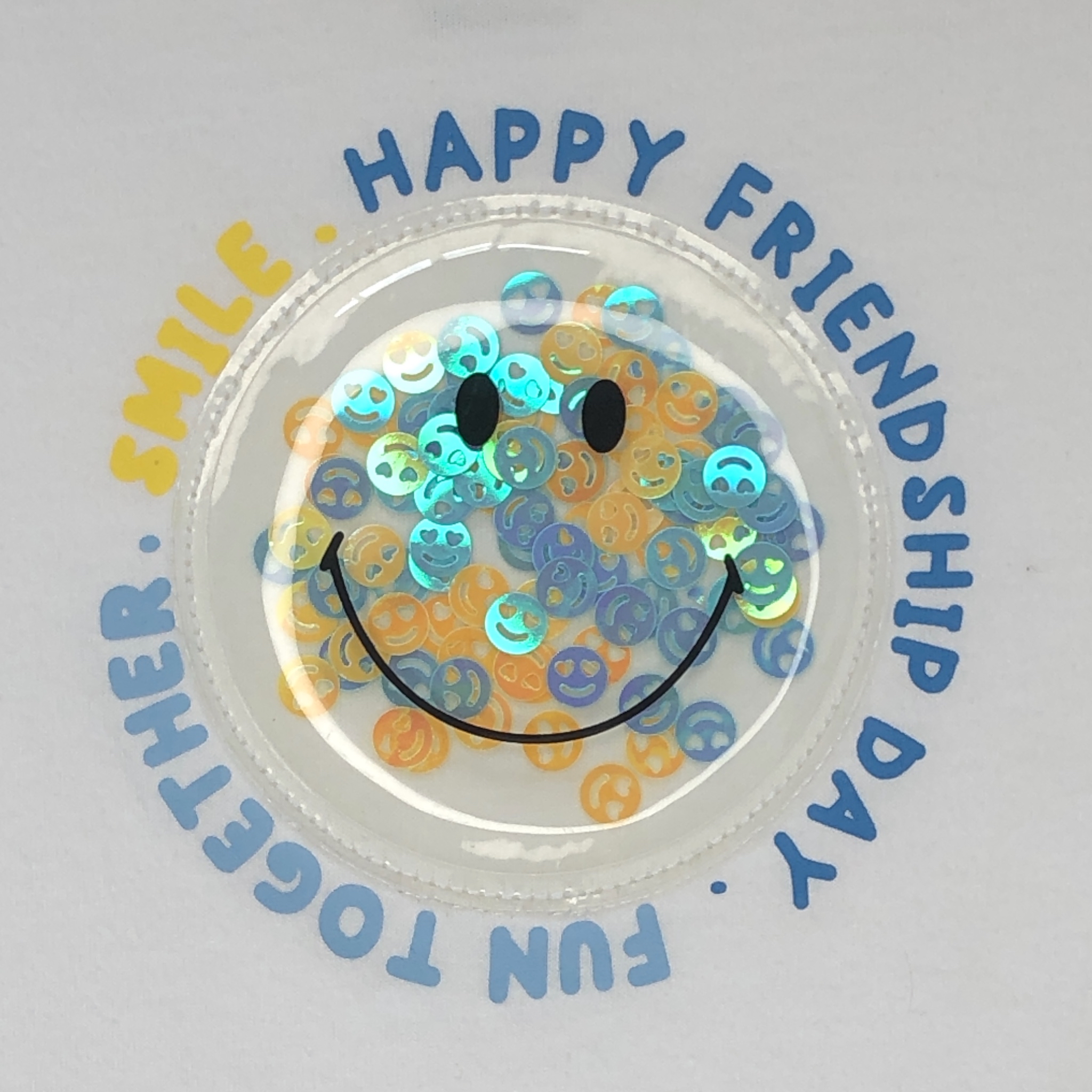 Foto 5 pulgar | Playera Slime Losan 215-1023AL color Blanco Happy Friend Ship Day Fun Together para Niño