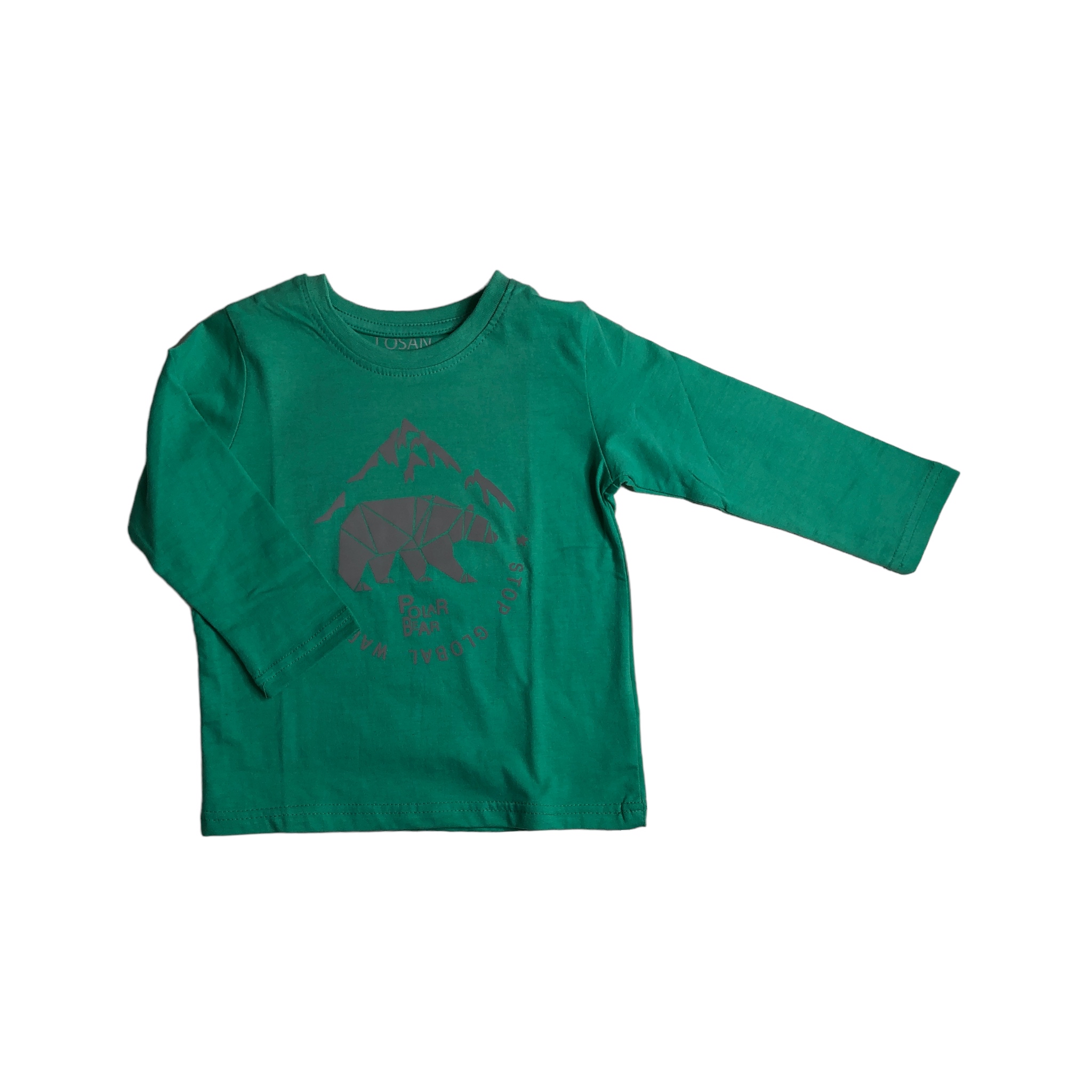 Foto 2 pulgar | Playera Losan Polar Bear 025-1206ALVER Verde para Niño