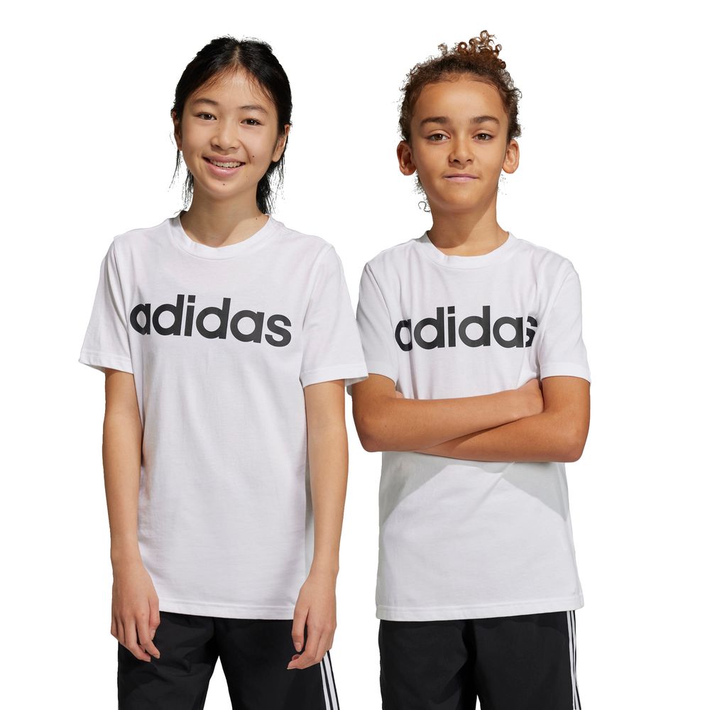 Foto 4 pulgar | Playera Adidas Essentials Blanca para Niño